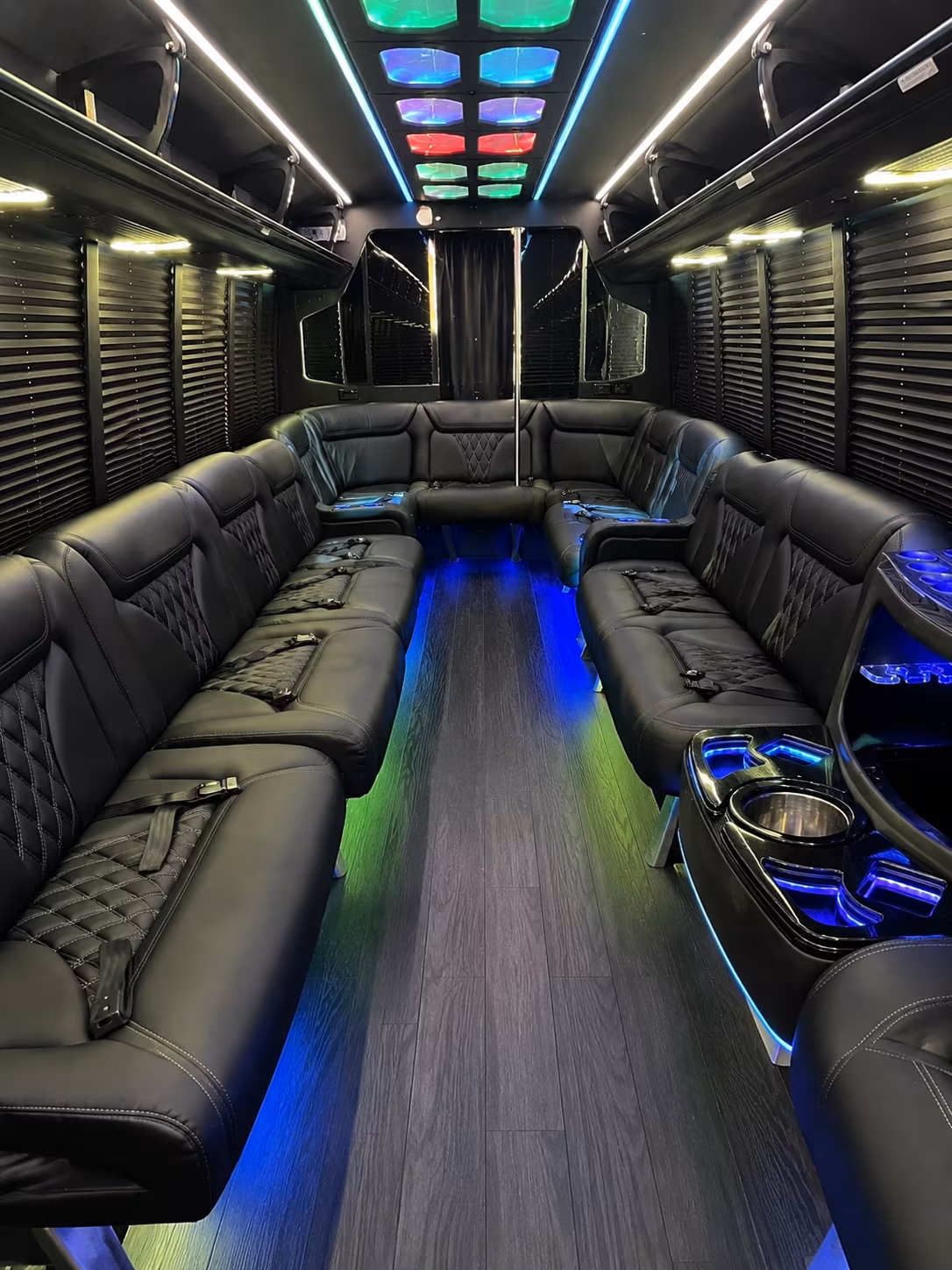 new york city 20 passenger party bus interior