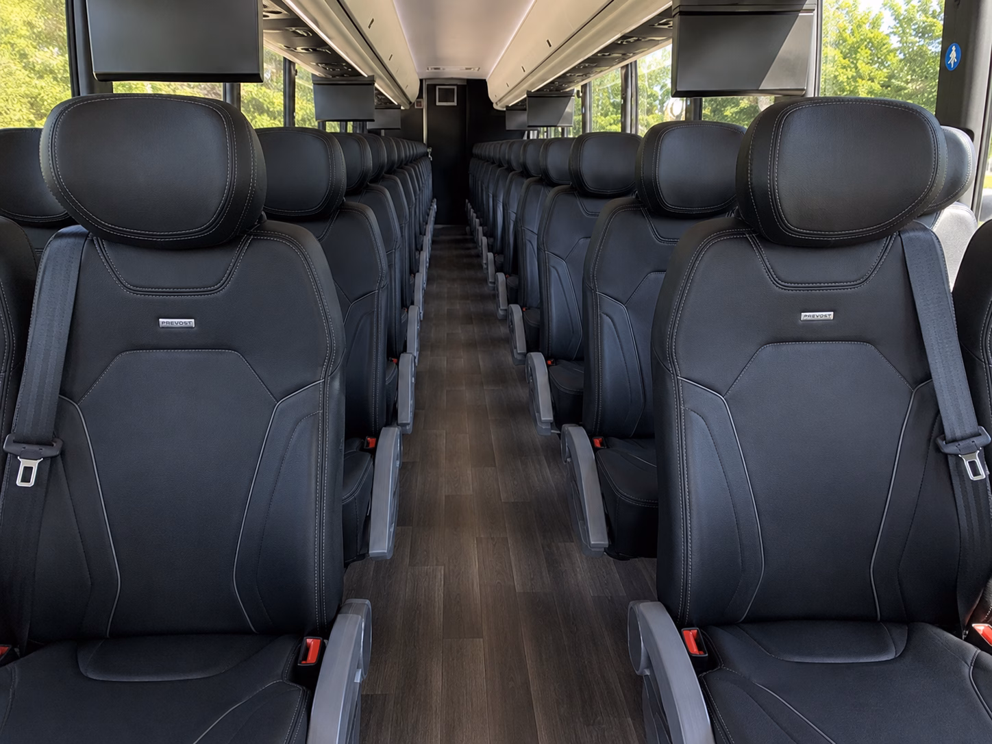 new york city charter bus rental inside